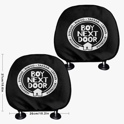 BoyNextDoor Logo Car Headrest Covers - 2Pcs - car accessories - Great KPop Gift! - Beyond The Shoppe