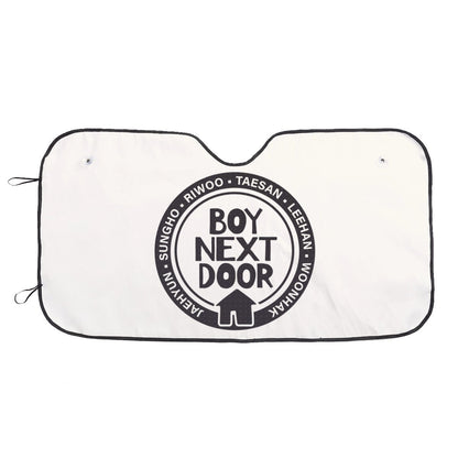 BoyNextDoor logo Sun Shade - Windshield Cover - KPop Themed - Great gift! Car Window Shield - Windshield Protector - Beyond The Shoppe