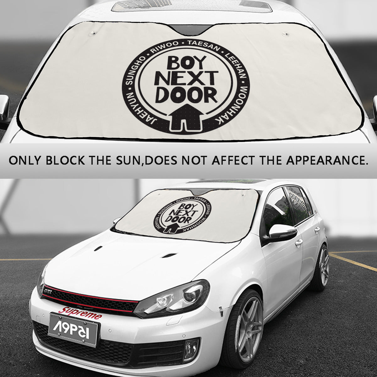 BoyNextDoor logo Sun Shade - Windshield Cover - KPop Themed - Great gift! Car Window Shield - Windshield Protector - Beyond The Shoppe