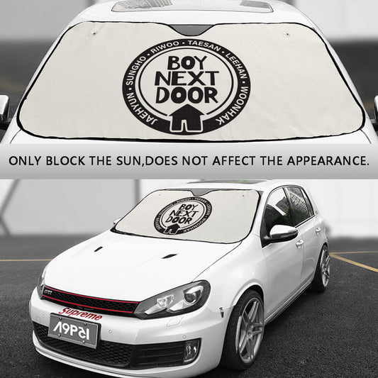 BoyNextDoor logo Sun Shade - Windshield Cover - KPop Themed - Great gift! Car Window Shield - Windshield Protector - Beyond The Shoppe