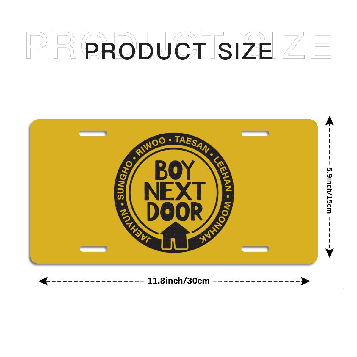BoyNextDoor logo Vanity Plate for your car - Car accessories - Beyond The Shoppe