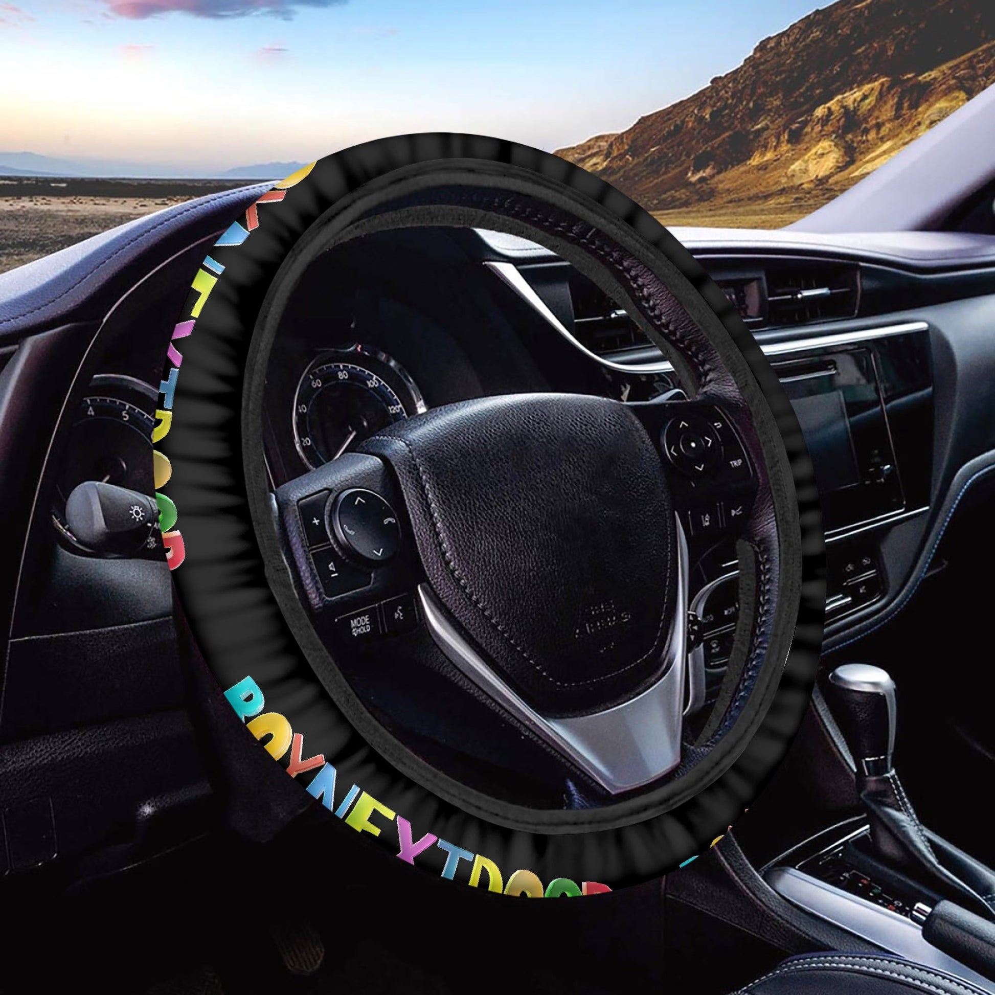 BoyNextDoor Steering Wheel Cover car accessory - black steering cover - great gift - kpop car accessories - Beyond The Shoppe