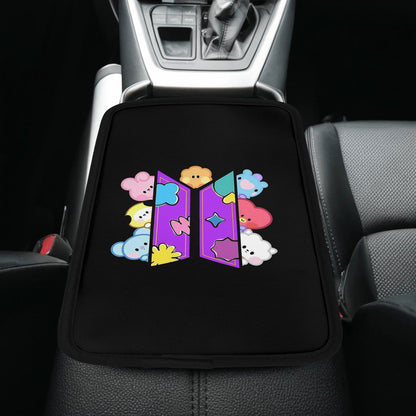 BT21 Character Car Console Armrest Pad Cover – Comfortable, Durable & Stylish - Beyond The Shoppe
