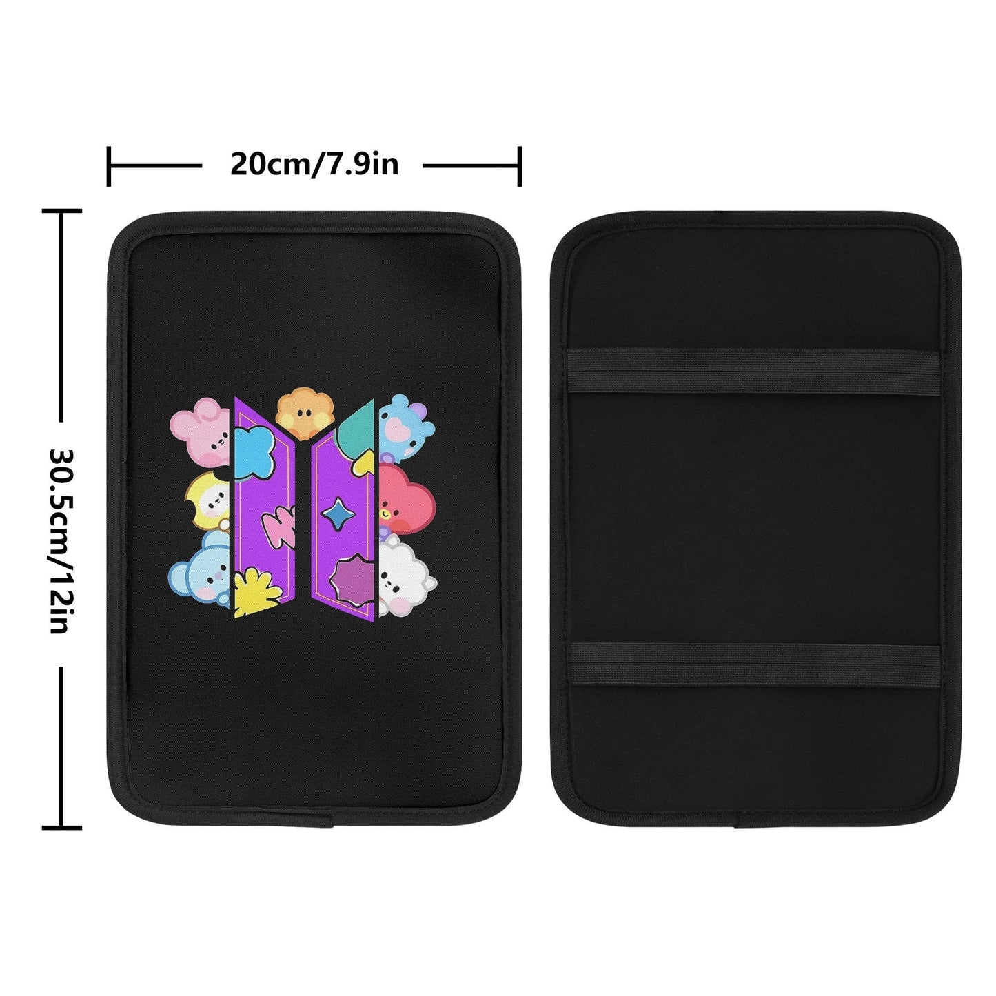 BT21 Character Car Console Armrest Pad Cover – Comfortable, Durable & Stylish - Beyond The Shoppe