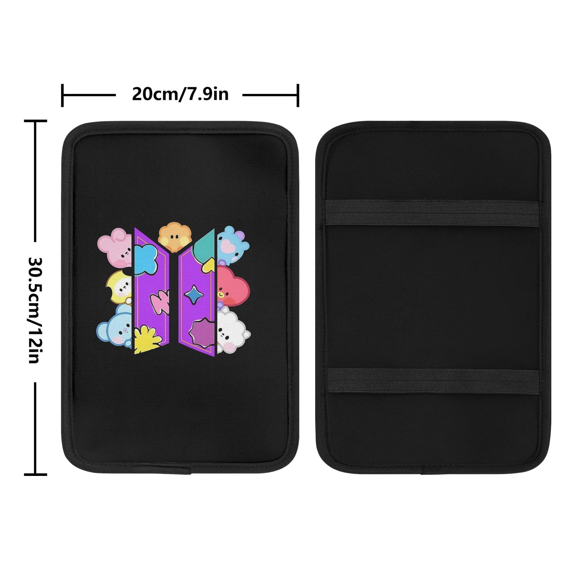 BT21 Character Car Console Armrest Pad Cover – Comfortable, Durable & Stylish - Beyond The Shoppe