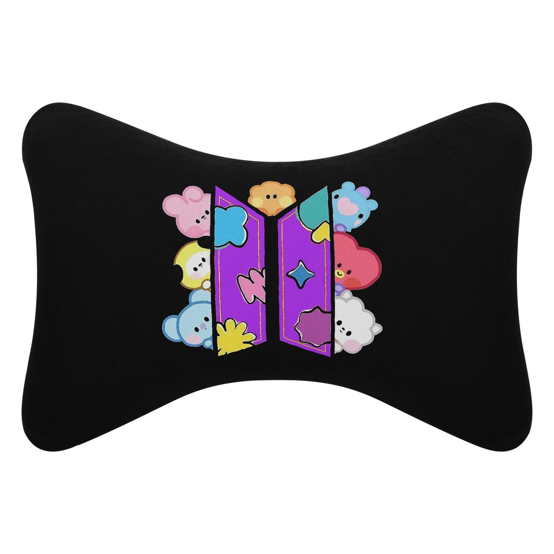 BT21 Characters Plush Car Headrest Pillow – Ultra Soft Comfort & Neck Support - Beyond The Shoppe