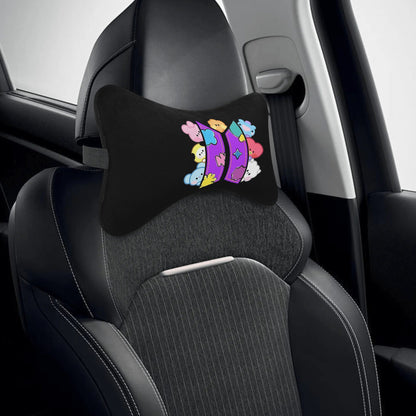 BT21 Characters Plush Car Headrest Pillow – Ultra Soft Comfort & Neck Support - Beyond The Shoppe
