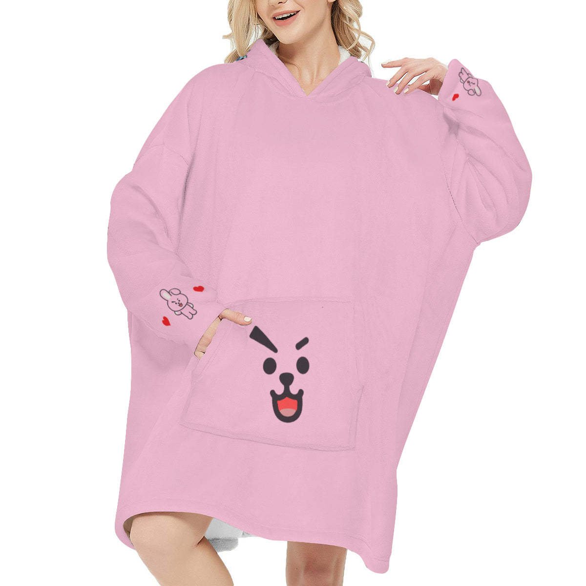 BT21 Cooky Snug Hoodie Oversized - BTS Cooky Hoodie Oversized - BTS Wearable Blanket Hoodie - BTS Blanket Hoodie Fleece Blanket Hoodie - Beyond The Shoppe