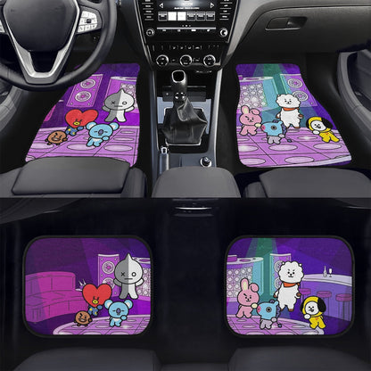 BT21 in the Disco Car Mats - Set of 2 fronts or 4 (2 front/2 back) - BTS Car Accessories - Kpop car mats - BTS Car Mats (Set of 4) - Beyond The Shoppe