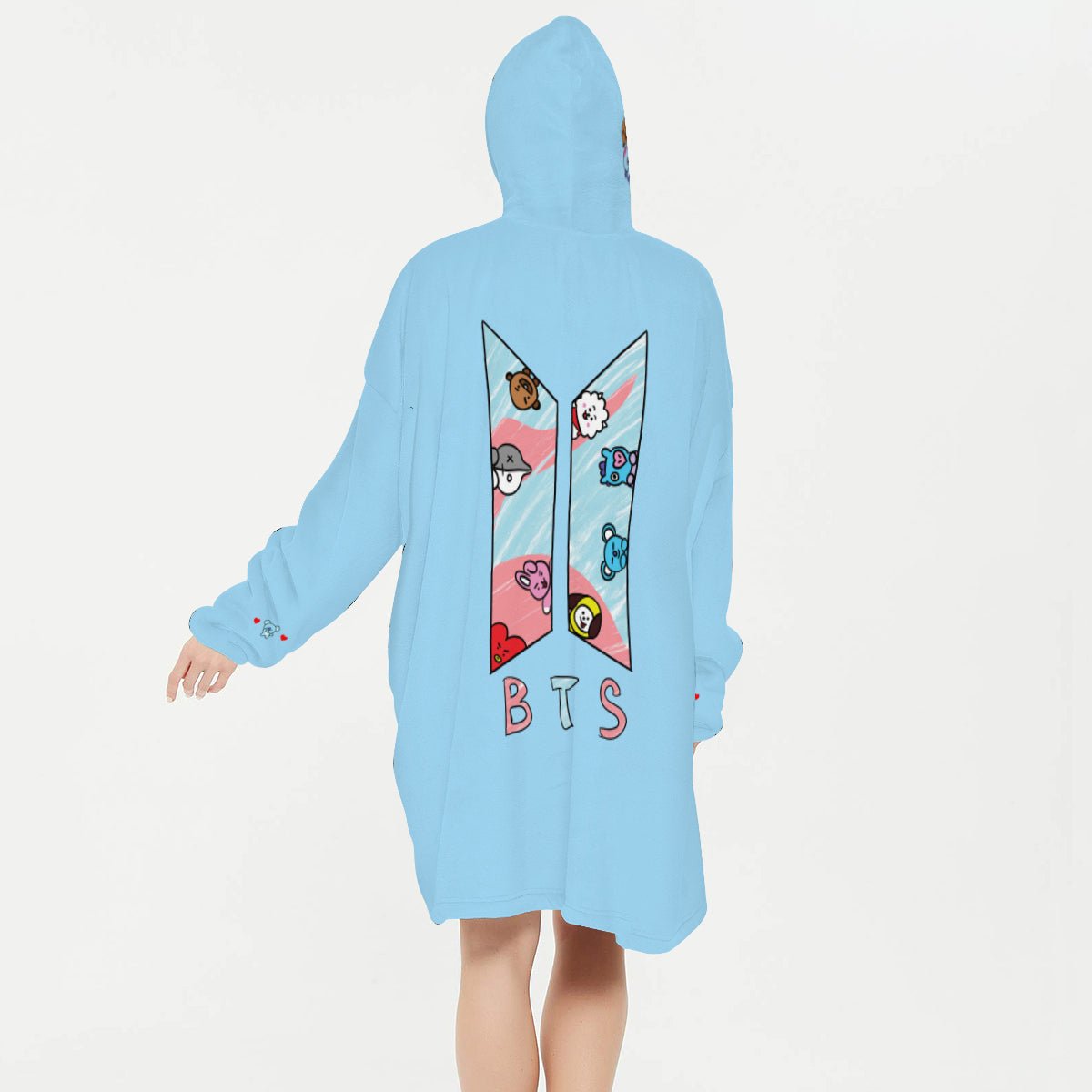 BT21 Koya Snug Hoodie Oversized - BTS Sung Hoodie Oversized - BTS Wearable Blanket Hoodie - BTS Blanket Hoodie Fleece Blanket Hoodie - Beyond The Shoppe