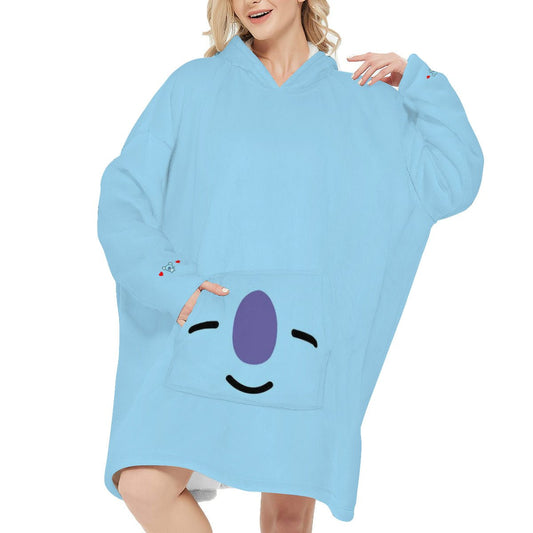 BT21 Koya Snug Hoodie Oversized - BTS Sung Hoodie Oversized - BTS Wearable Blanket Hoodie - BTS Blanket Hoodie Fleece Blanket Hoodie - Beyond The Shoppe