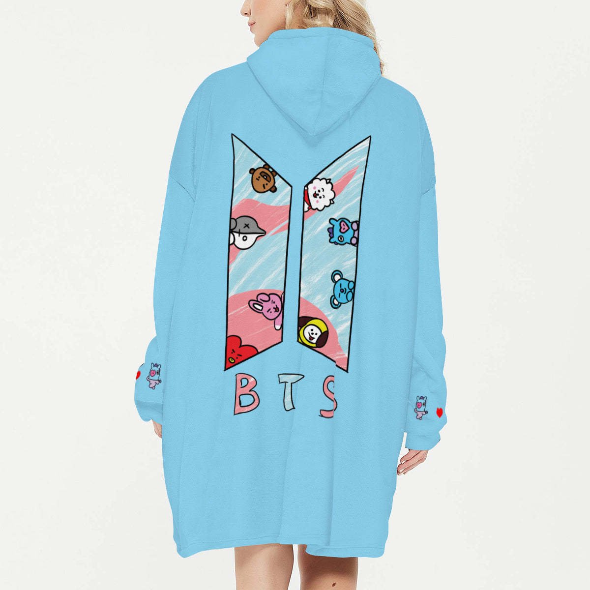 BT21 Mang Snug Hoodie Oversized - BTS Sung Hoodie Oversized - BTS Wearable Blanket Hoodie - BTS Blanket Hoodie Fleece Blanket Hoodie - Beyond The Shoppe