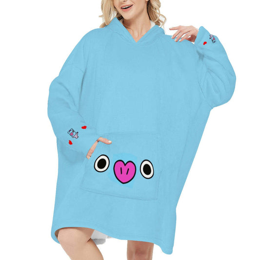 BT21 Mang Snug Hoodie Oversized - BTS Sung Hoodie Oversized - BTS Wearable Blanket Hoodie - BTS Blanket Hoodie Fleece Blanket Hoodie - Beyond The Shoppe