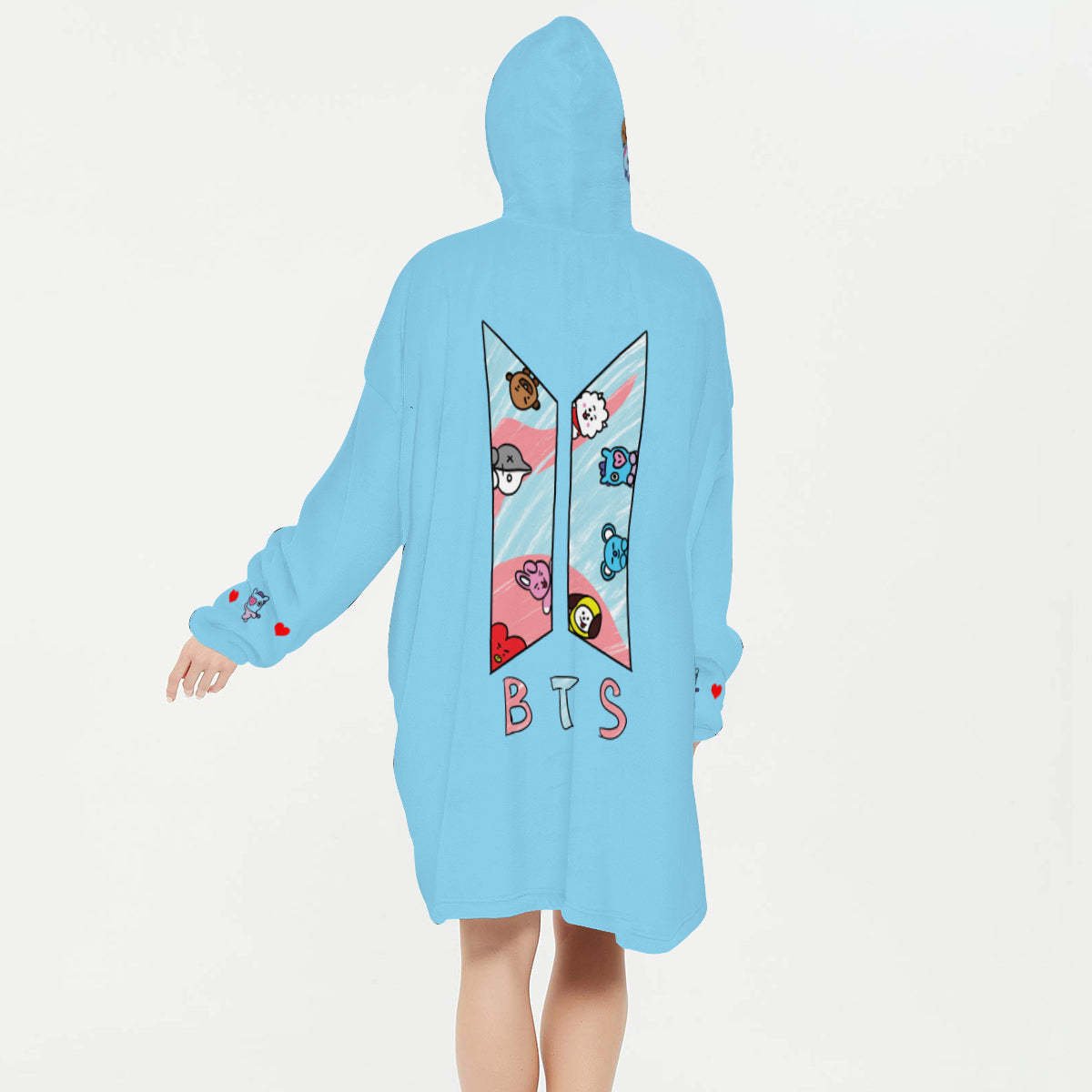 BT21 Mang Snug Hoodie Oversized - BTS Sung Hoodie Oversized - BTS Wearable Blanket Hoodie - BTS Blanket Hoodie Fleece Blanket Hoodie - Beyond The Shoppe