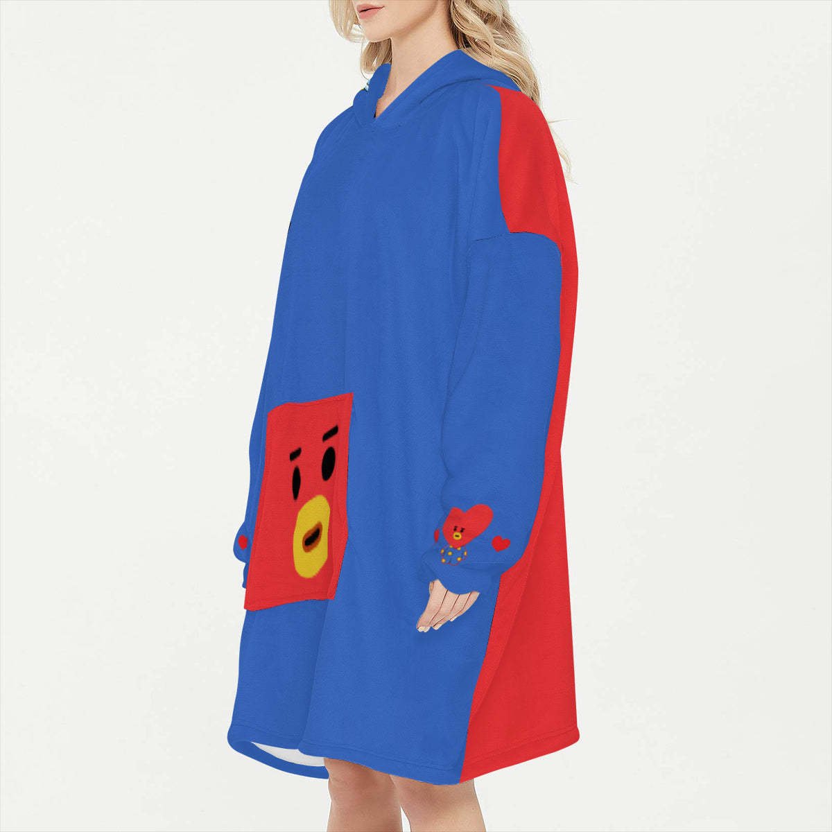 BT21 Tata Snug Hoodie Oversized - BTS Tata Hoodie Oversized - BTS Wearable Blanket Hoodie - BTS Blanket Hoodie Fleece Blanket Hoodie - Beyond The Shoppe