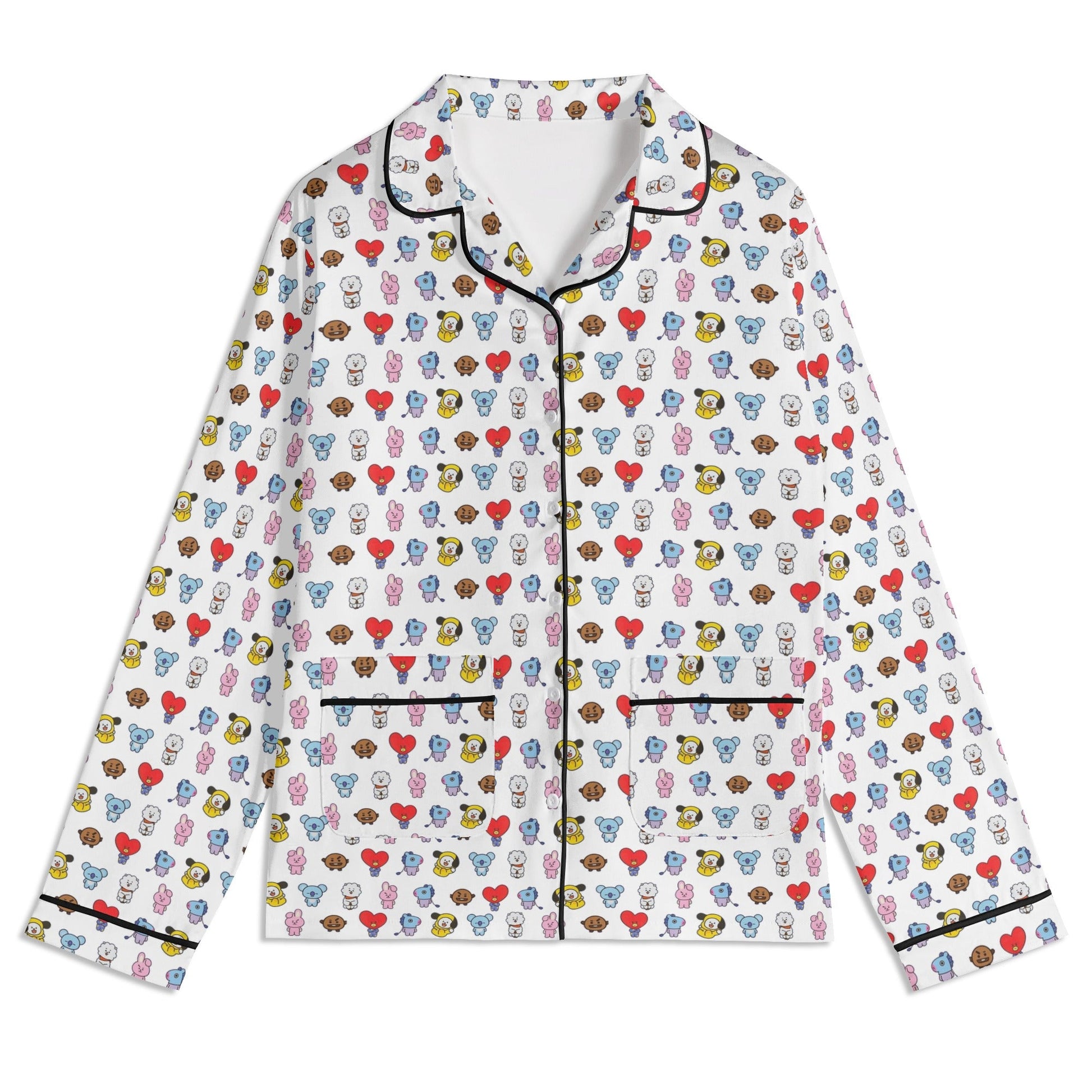 BT21 Unisex Long Sleeve Adult PJs - Immediate Shipping! Size XL - Beyond The Shoppe
