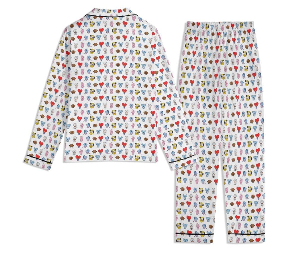 BT21 Unisex Long Sleeve Adult PJs - Immediate Shipping! Size XL - Beyond The Shoppe