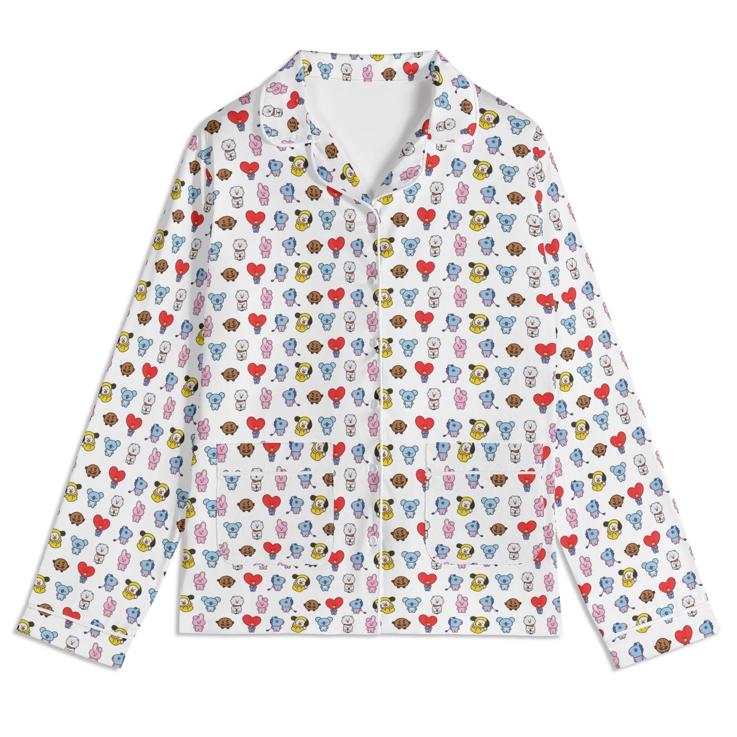 BT21 Unisex Long Sleeve Adult PJs - Immediate Shipping! Size XL - Beyond The Shoppe