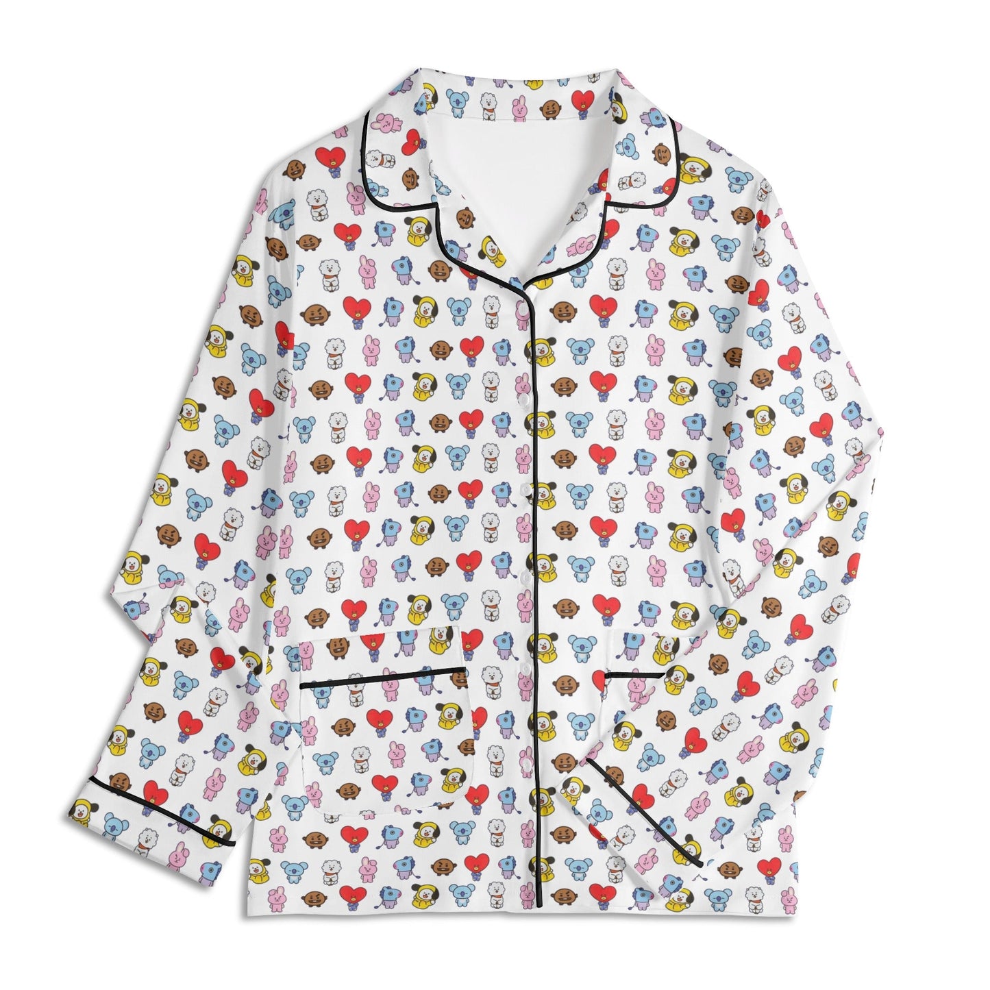 BT21 Unisex Long Sleeve Adult PJs - Immediate Shipping! Size XL - Beyond The Shoppe