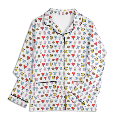 BT21 Unisex Long Sleeve Adult PJs - Immediate Shipping! Size XL - Beyond The Shoppe