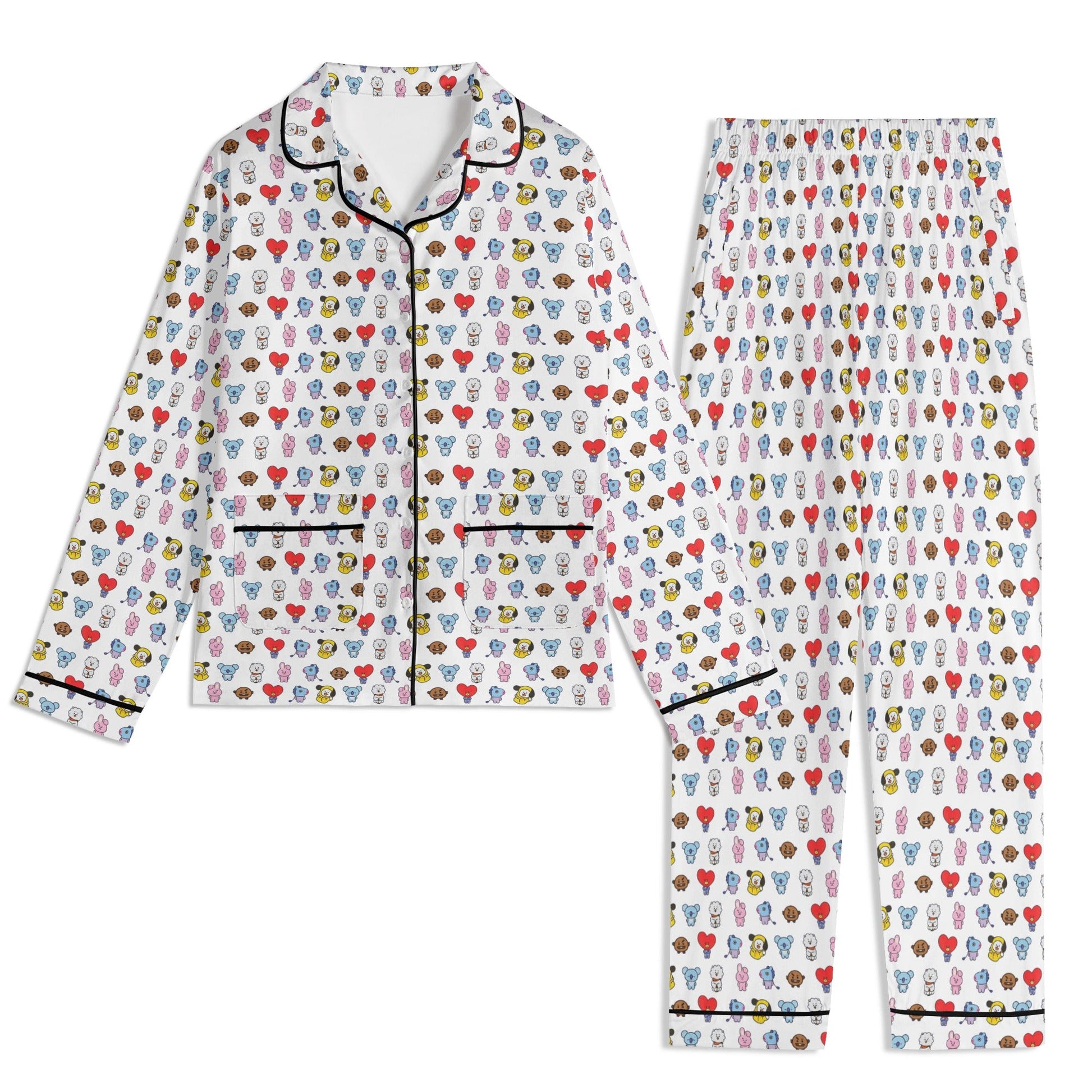 BT21 Unisex Long Sleeve Adult PJs - Immediate Shipping! Size XL - Beyond The Shoppe