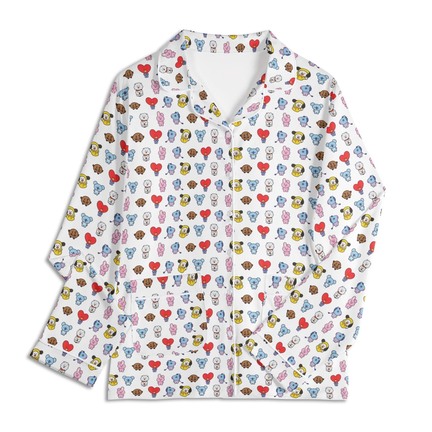 BT21 Unisex Long Sleeve Adult PJs - Immediate Shipping! Size XL - Beyond The Shoppe
