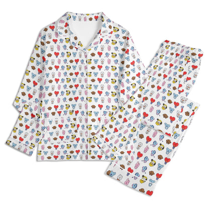 BT21 Unisex Long Sleeve Adult PJs - Immediate Shipping! Size XL - Beyond The Shoppe