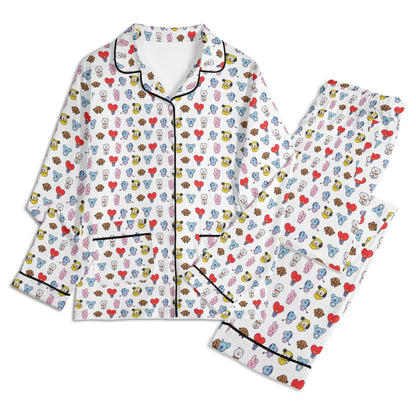 BT21 Unisex Long Sleeve Adult PJs - Immediate Shipping! Size XL - Beyond The Shoppe
