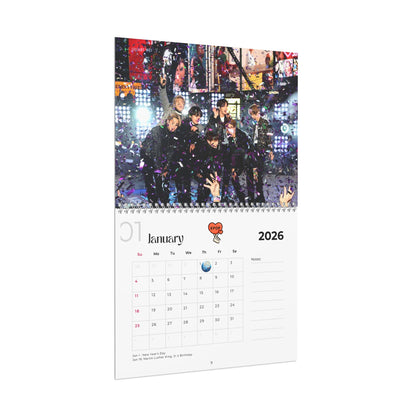 BTS 2026 Wall Calendar Monthly Planner KPop Gift - Beyond The Shoppe