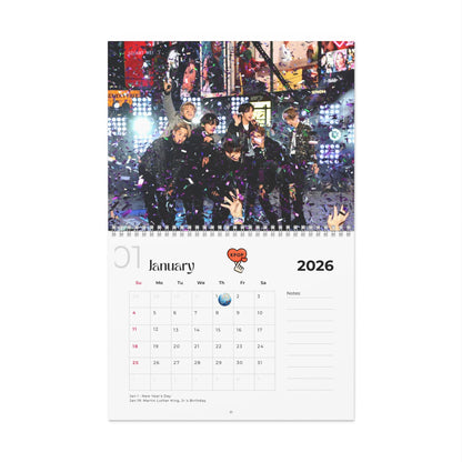 BTS 2026 Wall Calendar Monthly Planner KPop Gift - Beyond The Shoppe