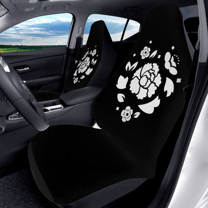 BTS Agust D - Suga Car Seat Microfiber Covers - Set of 2 - Lotus Flower - BTS car seat covers - bangtan army car accessories - ARMY - Beyond The Shoppe