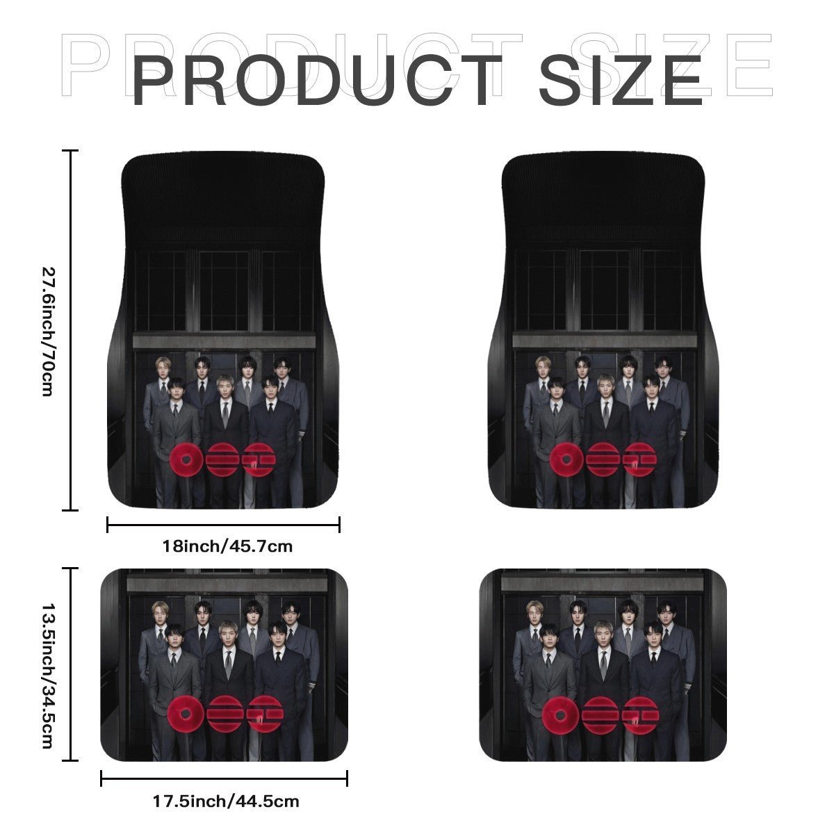 BTS Arirang Car Floor Mats - Car Accessories - Kpop car mats - (Set of 4 - 2 Front & 2 Rear) - Beyond The Shoppe