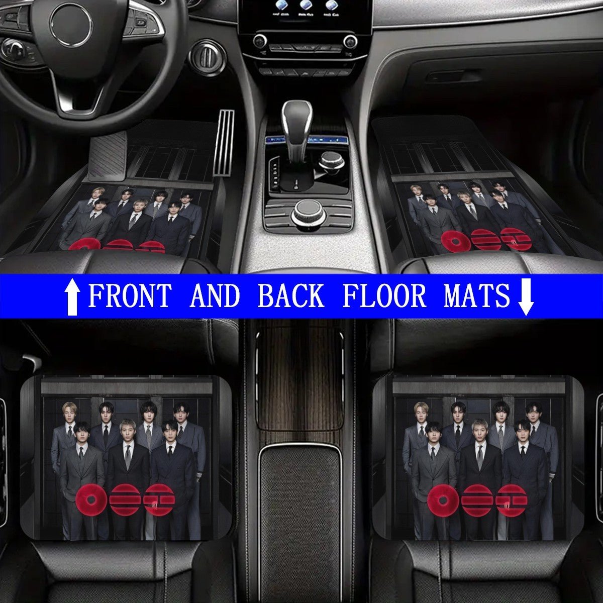 BTS Arirang Car Floor Mats - Car Accessories - Kpop car mats - (Set of 4 - 2 Front & 2 Rear) - Beyond The Shoppe