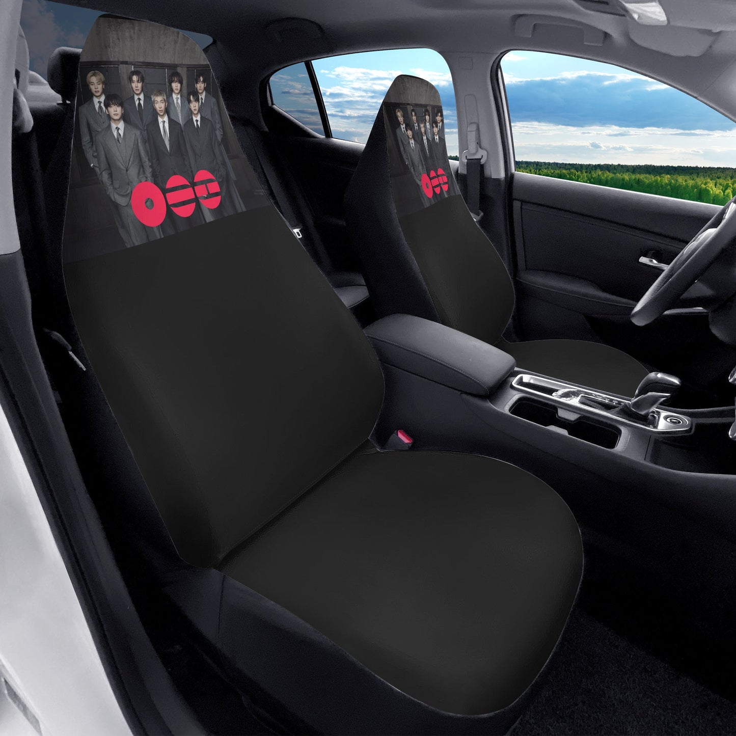 BTS Arirang Microfiber Car Seat Covers - 2Pcs - Beyond The Shoppe