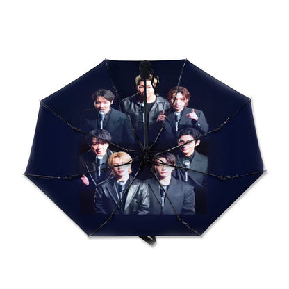 BTS Arirang OT7 Automatic opening umbrella - Kpop for rainy weather and protection from weather - Beyond The Shoppe
