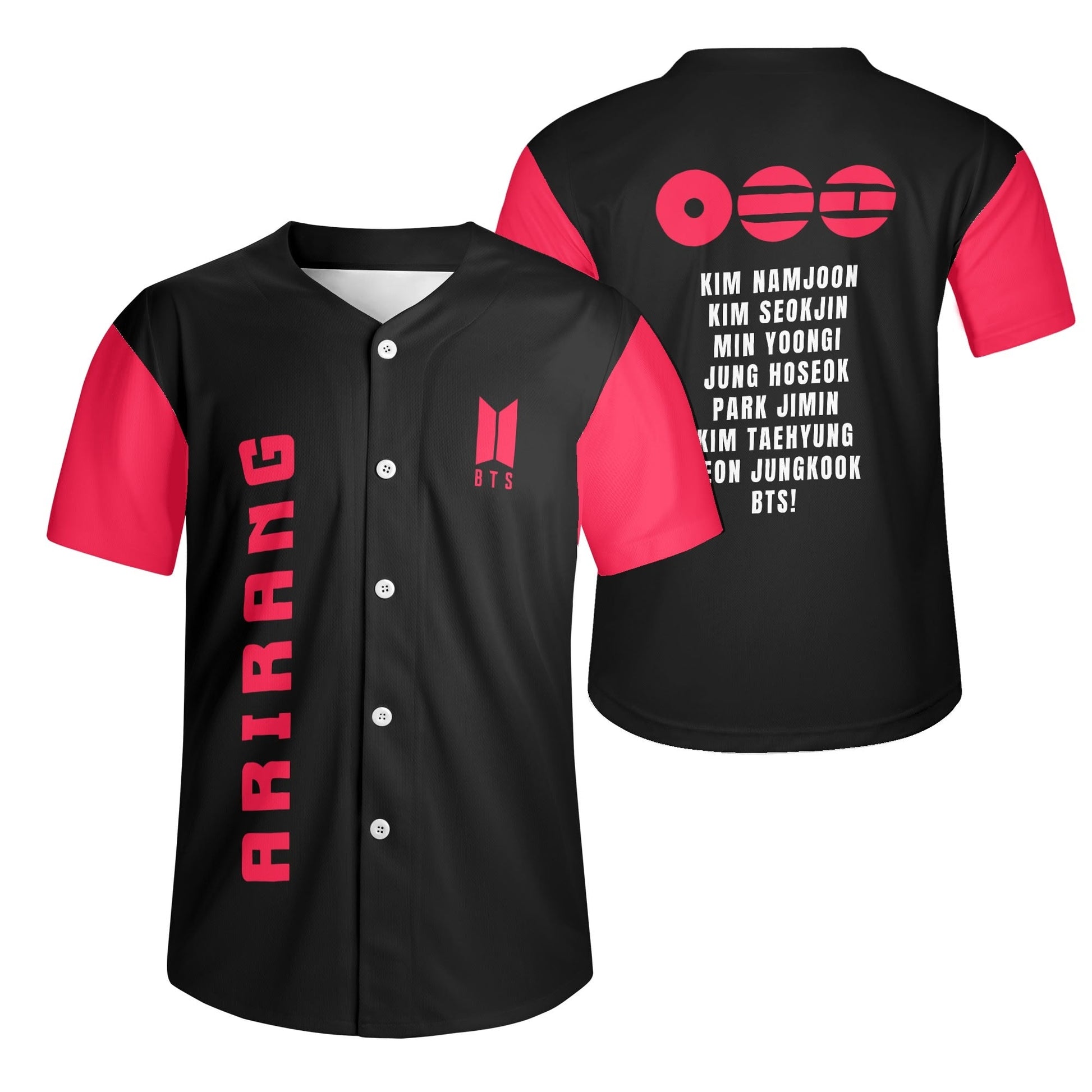 BTS ARIRANG WORLD TOUR Breathable Adult Baseball Jersey - Black - Beyond The Shoppe