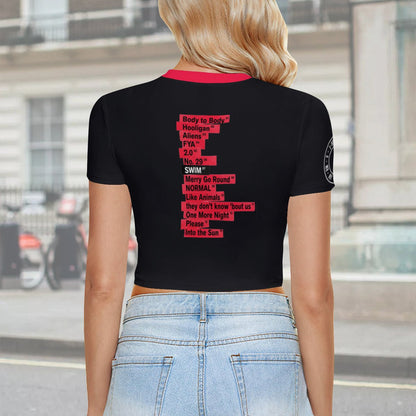 BTS ARIRANG WORLD TOUR Cropped T-Shirt with Playlist on Back! - Beyond The Shoppe