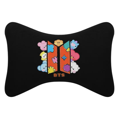 BTS - Baby BT21 Characters & Logo Car Headrest Pillow - Beyond The Shoppe