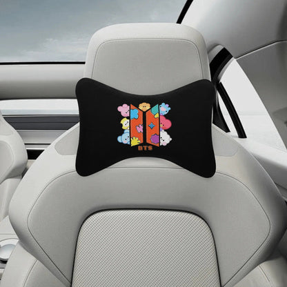 BTS - Baby BT21 Characters & Logo Car Headrest Pillow - Beyond The Shoppe