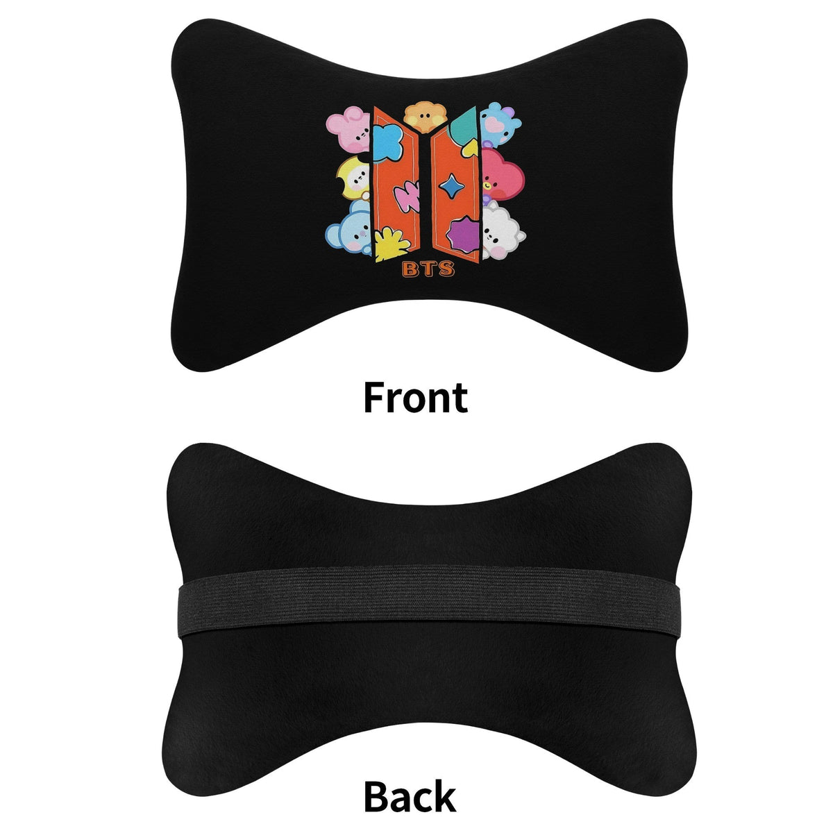 BTS - Baby BT21 Characters & Logo Car Headrest Pillow - Beyond The Shoppe