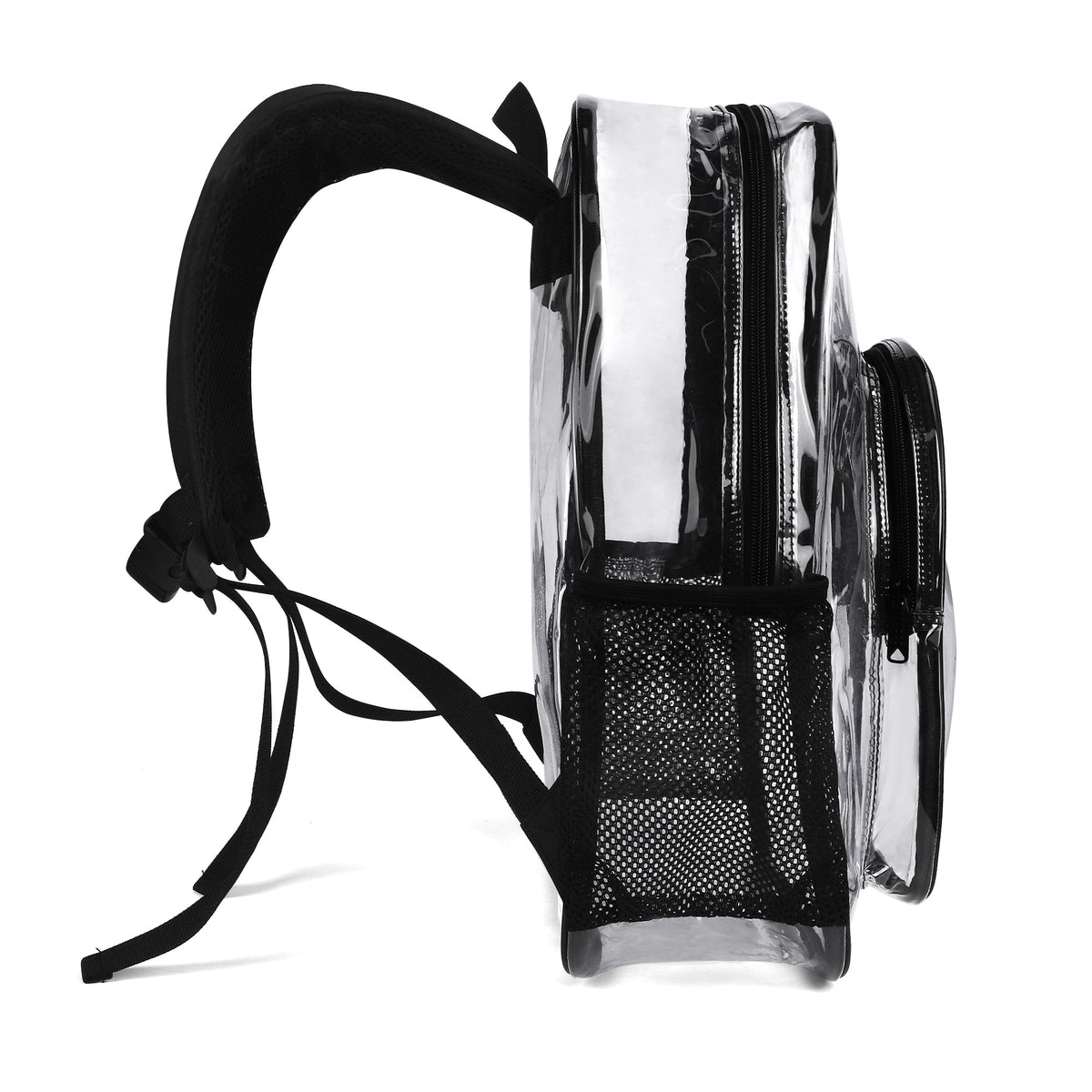 BTS Black Logo Clear Backpack 17 Inch PVC Transparent Bookbag - Beyond The Shoppe