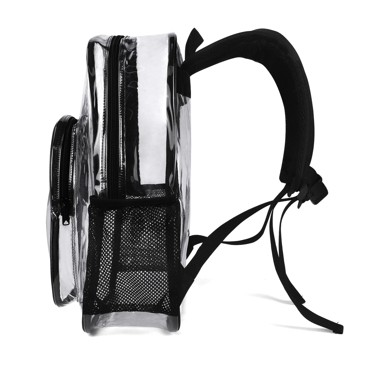 BTS Black Logo Clear Backpack 17 Inch PVC Transparent Bookbag - Beyond The Shoppe