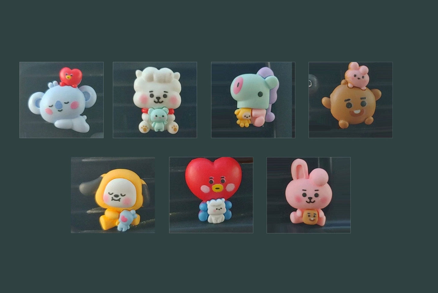 BTS BT12 AC Vent Clips - BTS Car Decoration - BTS AC Clips - BT21 - Beyond The Shoppe