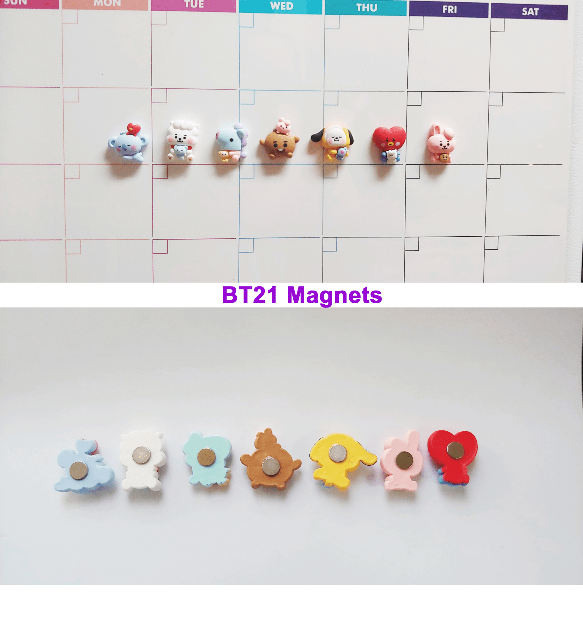 BTS BT12 Magnets - BTS Refrigerator Decoration - BTS magnets - BT21 magnet - Beyond The Shoppe