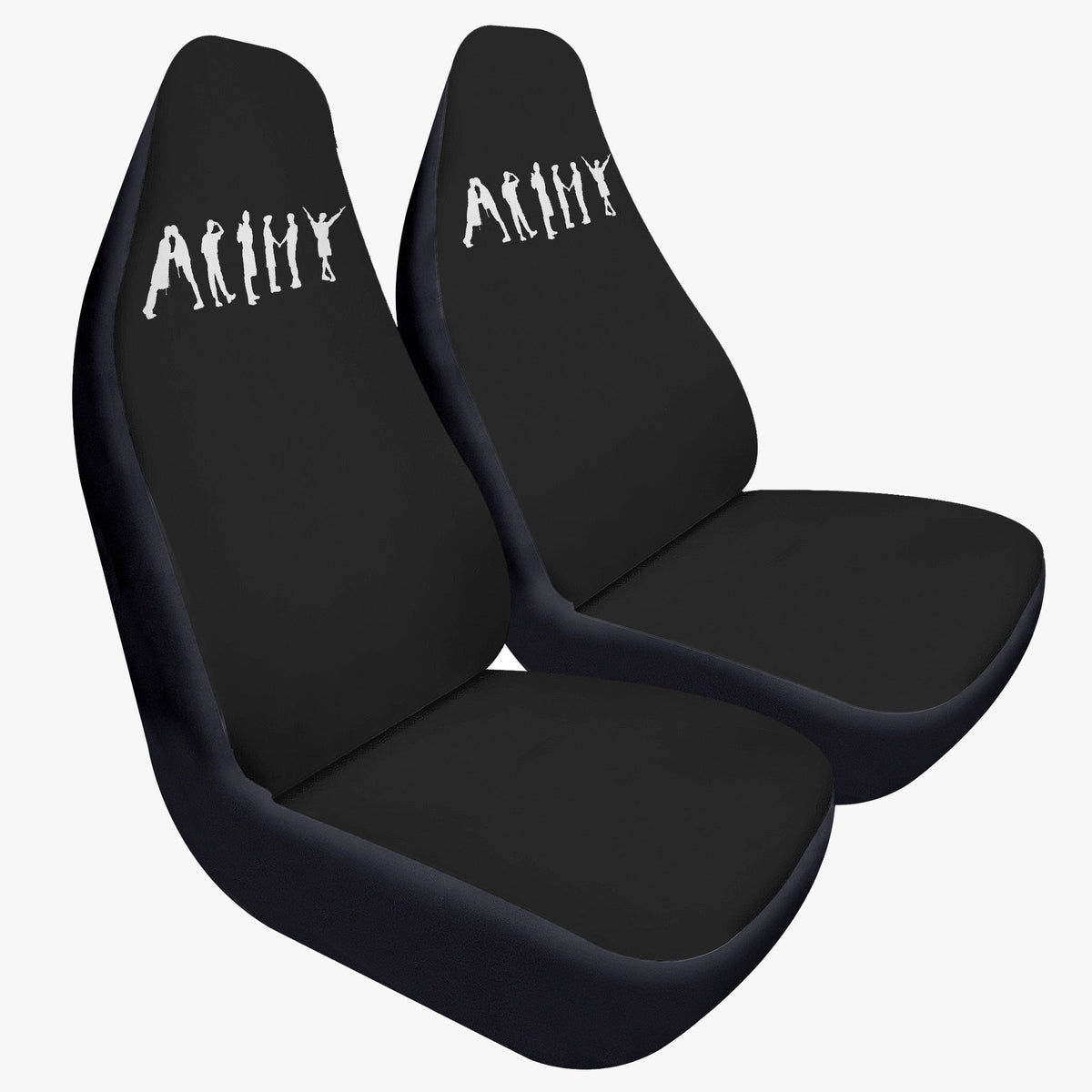 BTS BT21 Army Car Seat Microfiber Covers - Set of 2 - BTS car seat covers - Bangtan army car accessories - ARMY - Beyond The Shoppe
