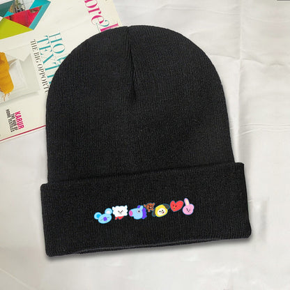 BTS BT21 being silly! Beanie for Adults – Cozy Polyester Knit Hat - Stylish, Comfortable & Trendy Hat - Beyond The Shoppe