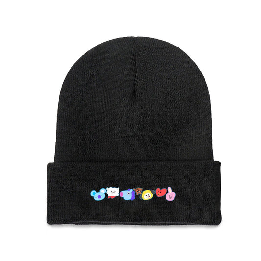 BTS BT21 being silly! Beanie for Adults – Cozy Polyester Knit Hat - Stylish, Comfortable & Trendy Hat - Beyond The Shoppe
