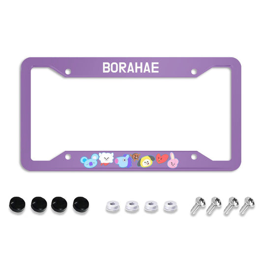 BTS BT21 Borahae License Plate From - Car accessory - Kpop gift! - Beyond The Shoppe