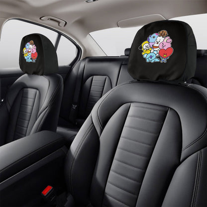 BTS BT21 Car headrest covers - BTS car accessories - 2 pieces - Beyond The Shoppe