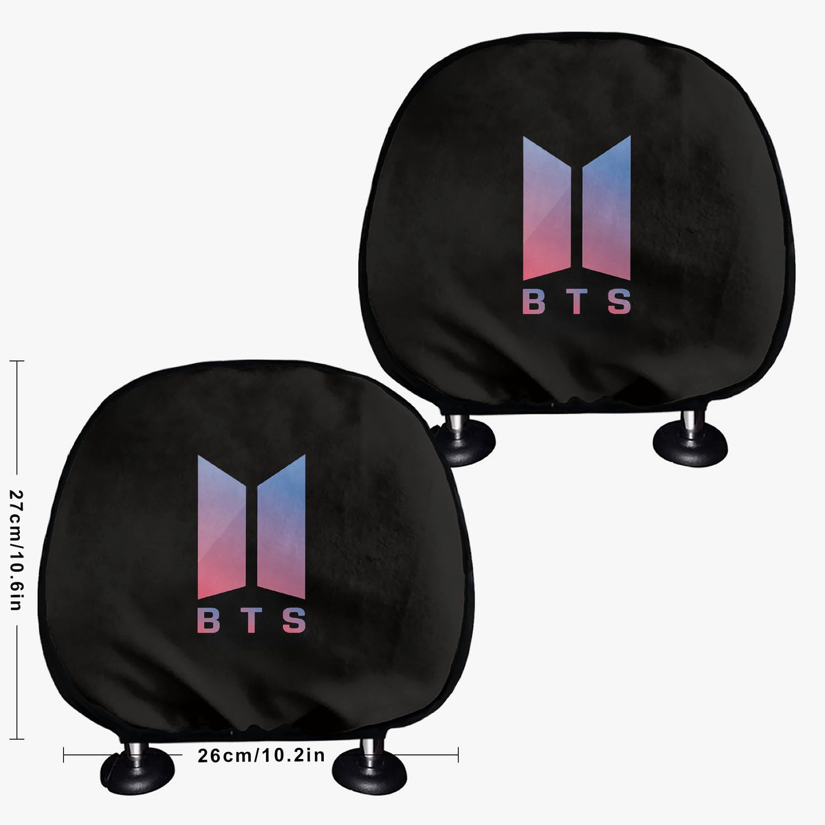 BTS BT21 Car headrest covers - BTS car accessories - 2 pieces - Beyond The Shoppe